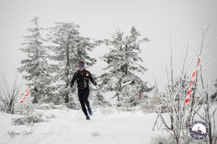 Zawodnicy na trasie Beskid Winter Trial